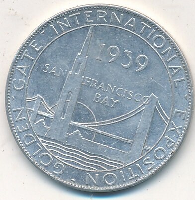 Golden Gate International Exposition 1939 Aluminum Coin by Union