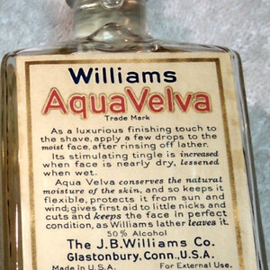 Vintage Antique Williams Aqua Velva empty bottle