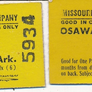 Missouri Pacific Railroad Lot of 3 Tickets