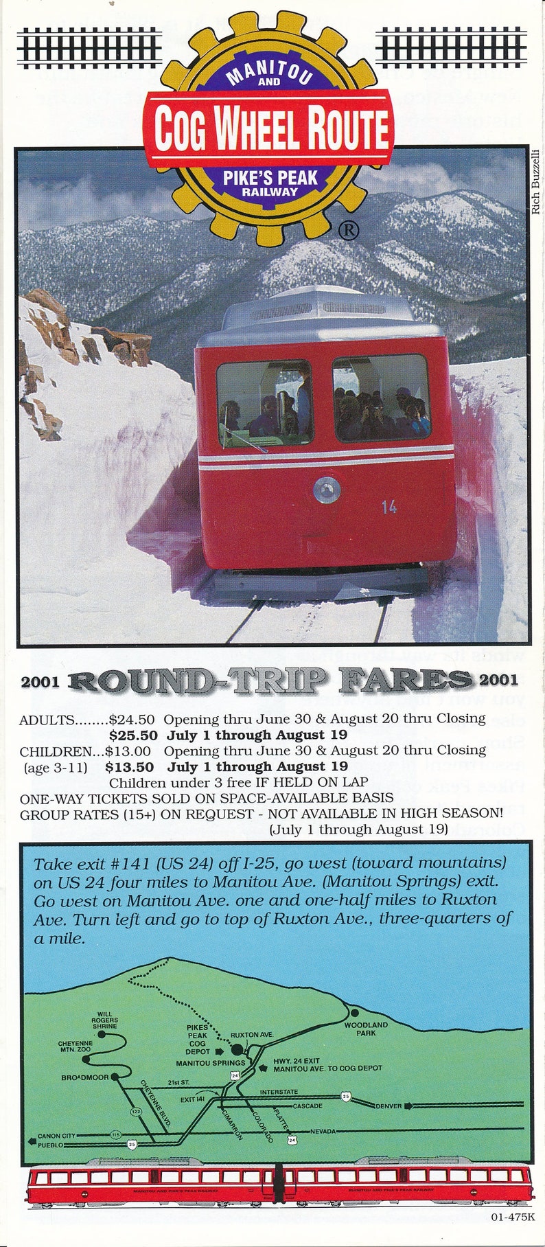 Manitou and Pikes Peak Cog Railway Lot of 8 Brochure/timetables - Etsy
