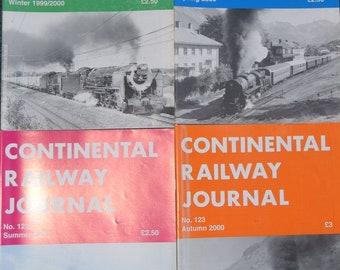 Continental Railway Journal Lot of 8 magazines for 2000 and 2001