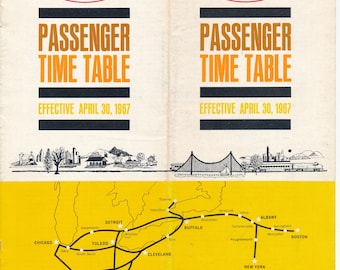 New York Central Railroad Public Timetable October 30, 1967