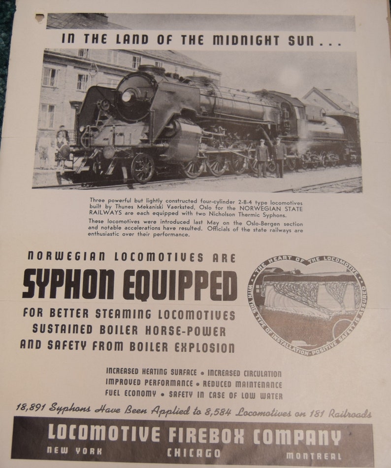 Locomotive Firebox Company twp one page flyers for the 1933 Chicago Worlds Fair image 2