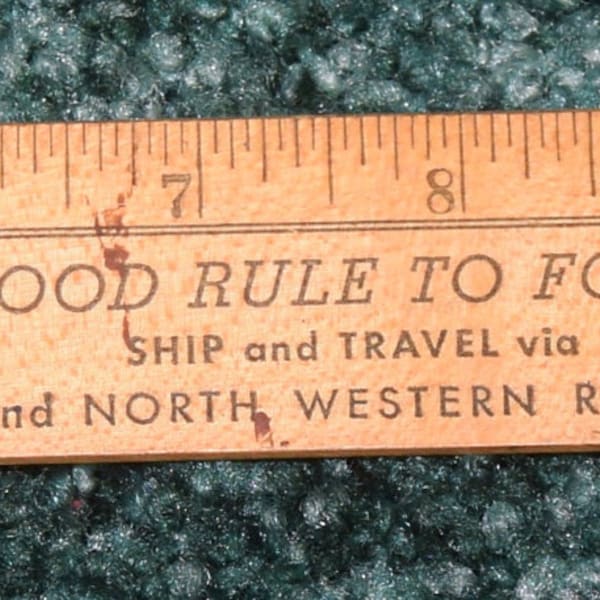 Vintage Wooden Ruler - Etsy