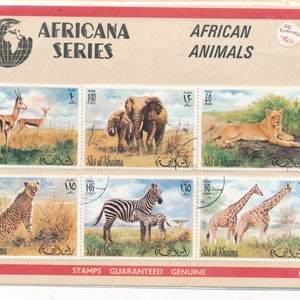African Animals Africana Series Stamps Set of 6