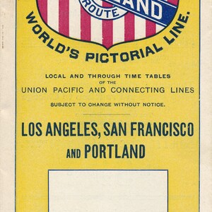 Union Pacific Railroad Public Timetable February 6, 1898