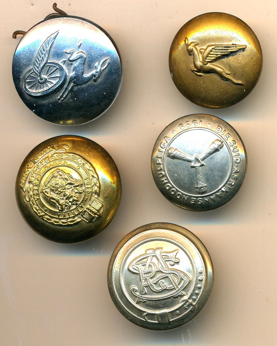 South African Railways SAR Passenger Uniform Buttons Lot of 5 - Etsy