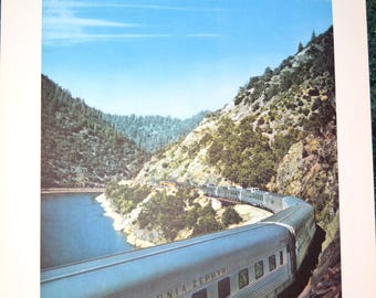 Rare Western Pacific Railroad Original California Zephyr in Feather River Canyon Station & Ticket Office Posters measuring 21.5 X 18.
