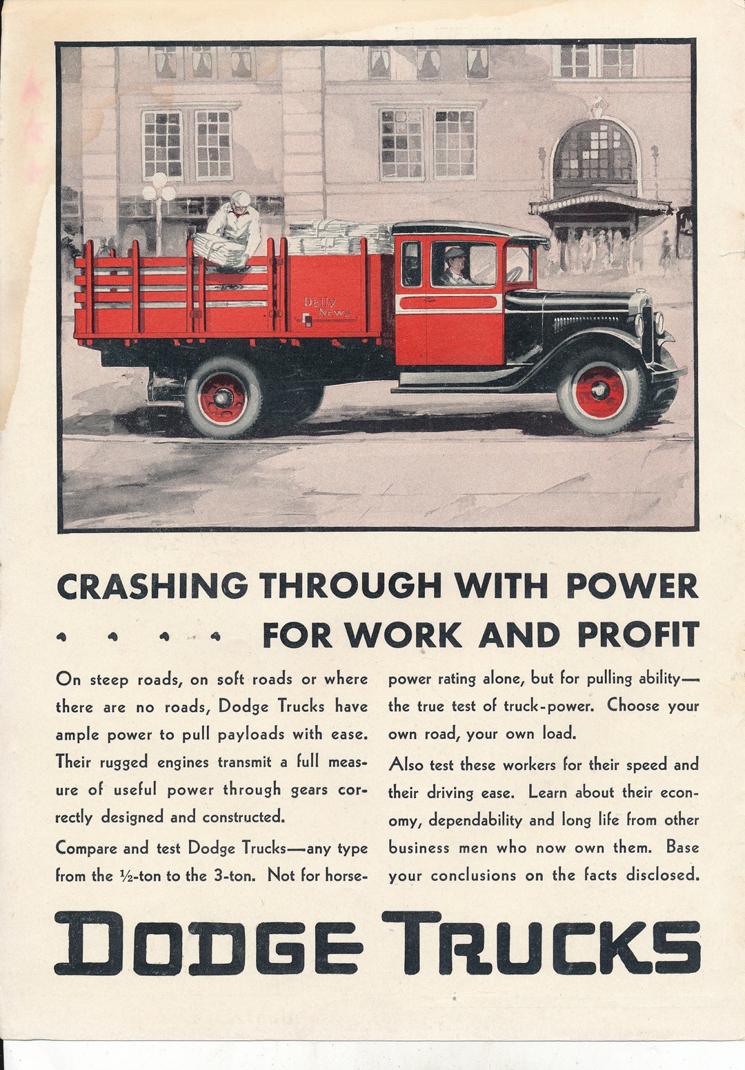 Dodge Brothers Trucks 3 Vintage Magazine Ads From the 1920's