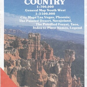 Surtido de mapas del suroeste Lote de 7: Southern Rockies, Arizona, Lake Powell, New Mexico, Santa Fe, Colorado Springs y Pikes Peak