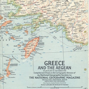 Nationale Geographische Karten: Griechenland und die Ägäis 1958 und Italien 1961