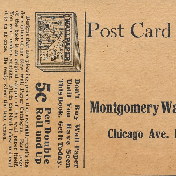 Montgomery Ward post card