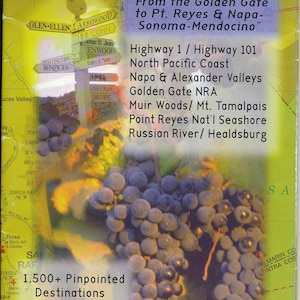 California Wine Country Maps Lot of 2 for Napa and Sonoma