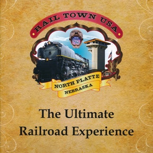 Union Pacific RR Kavel van 4 items: boekje Rail Town USA North Platte, Nebraska, Golden Spike Tower, Rail Fest 2012, UP Centennial-factsheet