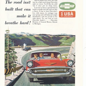 6 Vintage Magazin Ads für Chevovry aus den 1950er Jahren