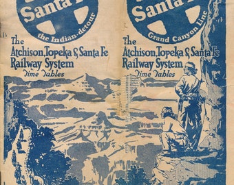 Santa Fe Railway Public Timetable November 1, 1936