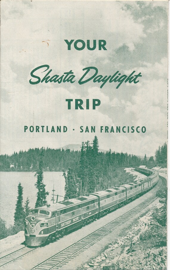Southern Pacific Railroad Lot of 3 Items: Your Shasta Daylight