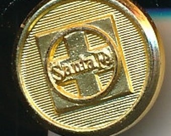 Santa Fe Railway Passenger Uniform Logo Buttons Small 1/2 inch wide Gold