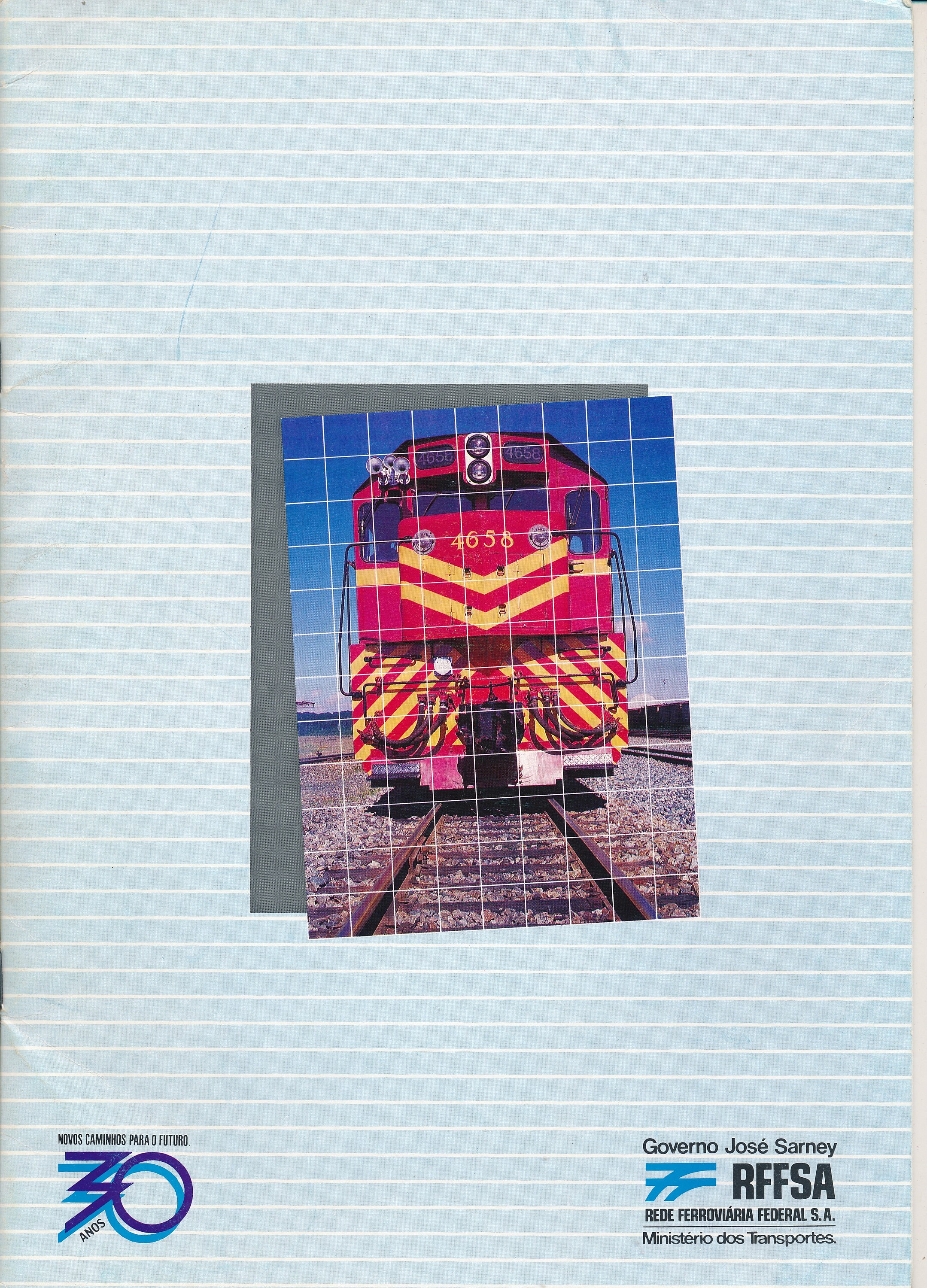 30o anniversario della Rede Ferroviaria Federal S.A. (RFFSA) Rete Ferroviaria Brasiliana 1957 due opuscoli