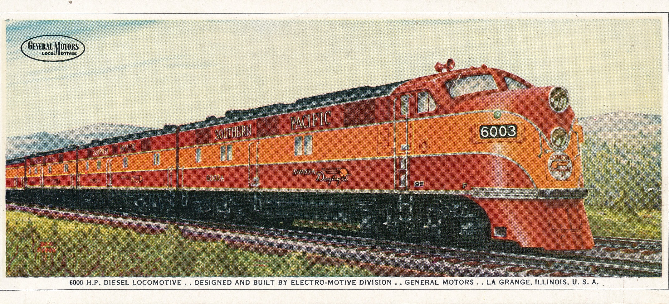 Southern Pacific Railroad Lot of 3 Items: Your Shasta Daylight