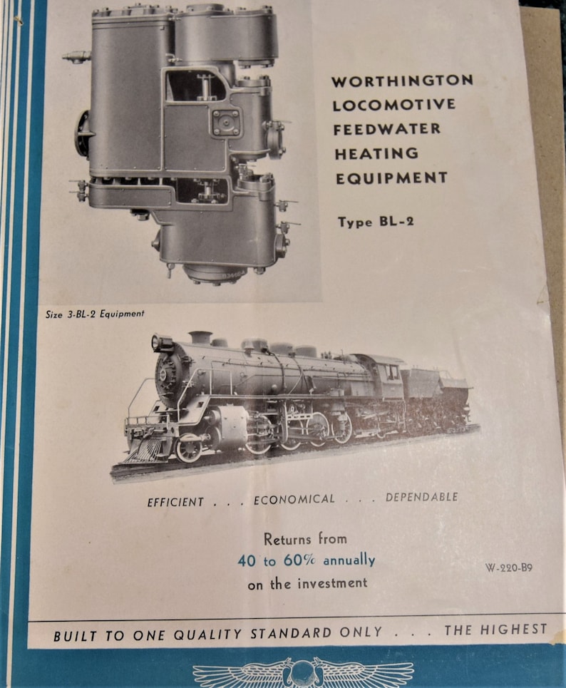 Worthington Locomotive Feedwater Heating Equipment Two Different Worthington Locomotive Feedwater Heating Equipment Two Different