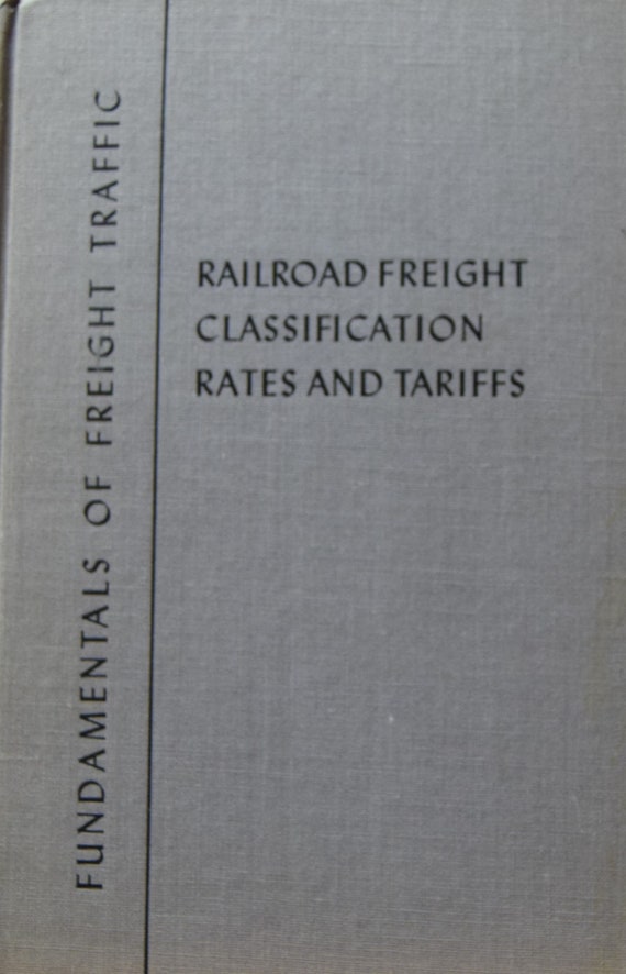 Railroad Freight Classification Rates and Tariffs Etsy
