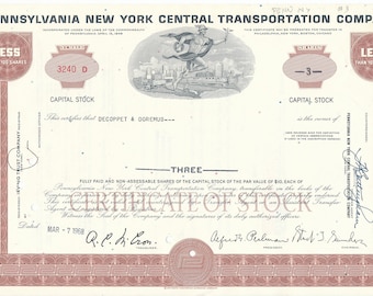 ペンシルバニア ニューヨーク セントラル トランスポーテーション カンパニー 資本金 1968 年 3 月 7 日