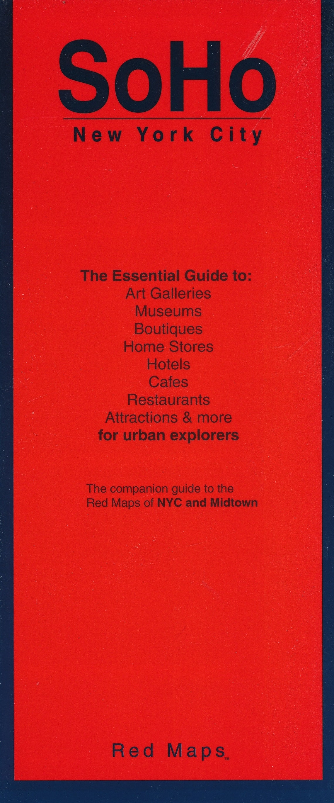 New York City Map: Red Maps New York City Lot of 3 NYC, Midtown, Soho ...