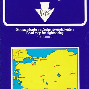 Turkey Map No. 1177 1:1000 000  1976 by Kummerly and Frey