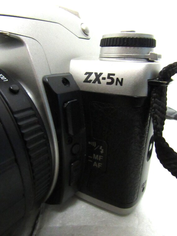 Pentax Zx-5n Silver & Black 35mm SLR Film Camera With 28