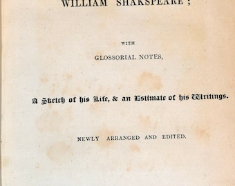 ウィリアム・シェイクスピアの劇作品集（用語解説付） 1836
