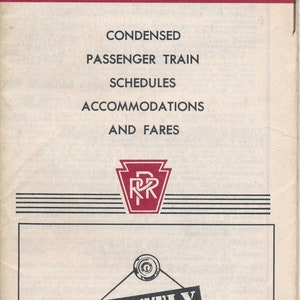 Pennsylvania Railroad Condensed Public System Timetable April 28, 1963