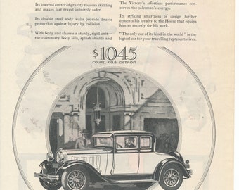 2 Vintage Magazine Print Ads for  the Dodge Brothers Motor Cars in 1927 and 1928