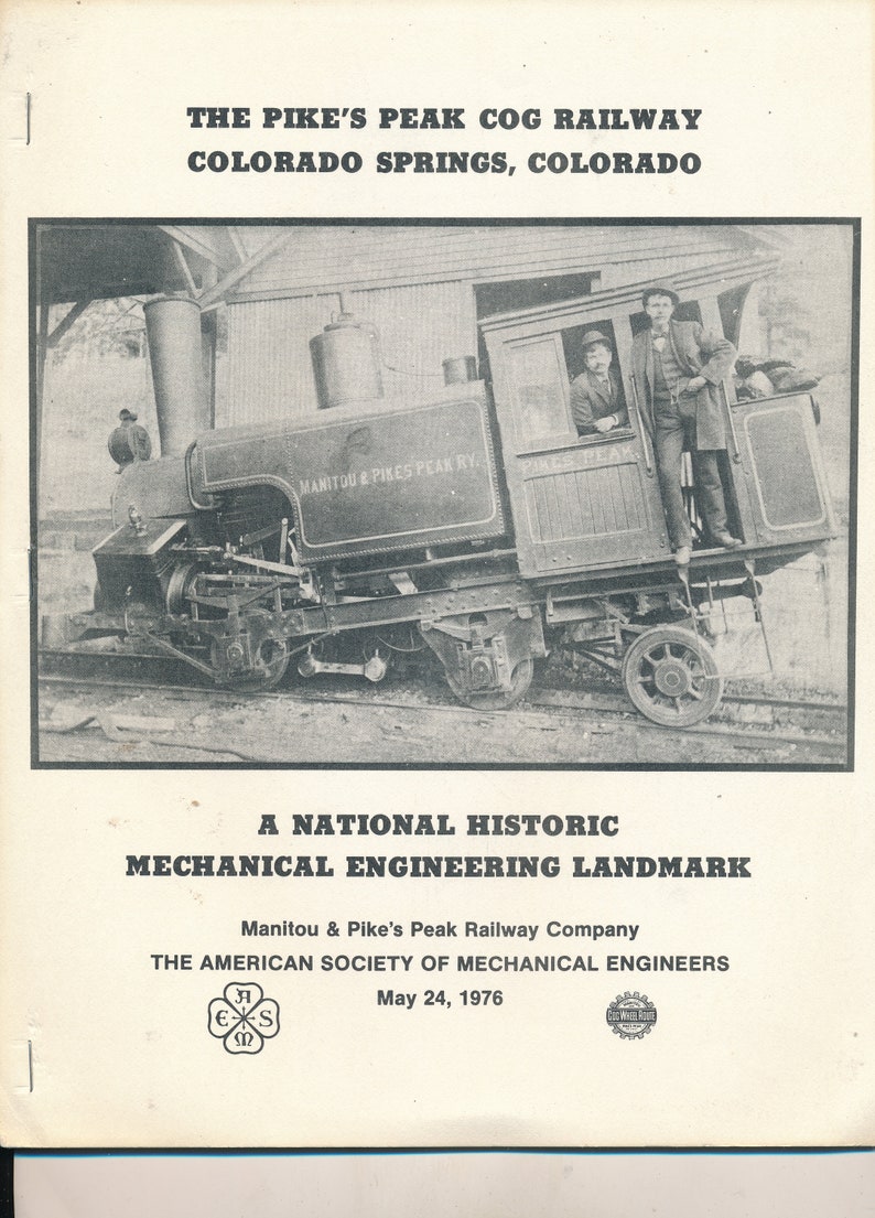 Manitou and Pikes Peak Cog Railway Booklet by the American Society of ...
