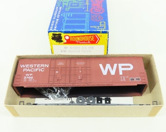 ラウンドハウス製HOスケール鉄道模型キット 1786番 ウェスタンパシフィック鉄道 50フィート スチールボックスカー 新品キット