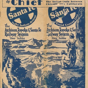 Santa Fe Railway Public Timetable July 7, 1935