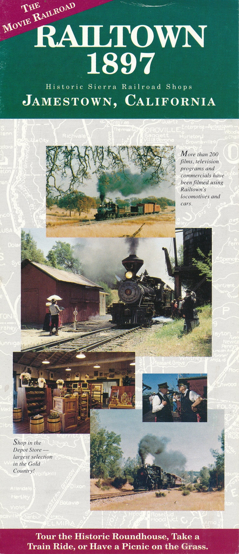 Sierra Railroad Railtown 1897 Lot of 9 Items: 7 Brochures Form 1974 to ...