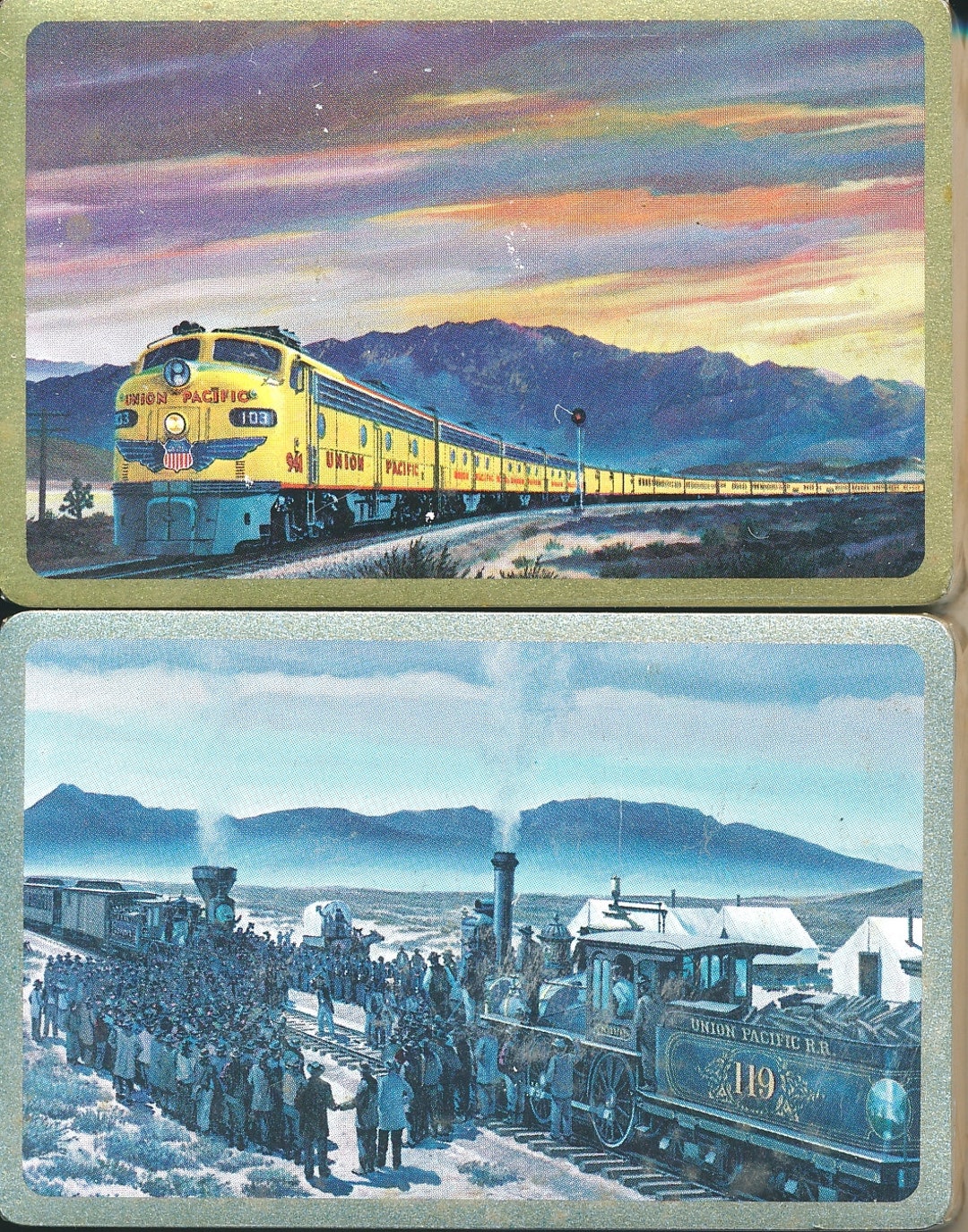 Union Pacific Railroad Centennial Playing Cards, “driving of the