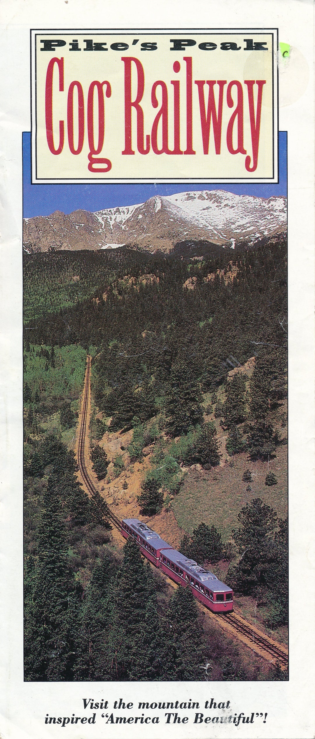 Manitou and Pikes Peak Cog Railway Lot of 2 Brochure/timetables for ...