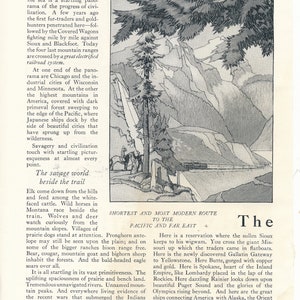 Chicago, Milwaukee, St. Paul und Pacific Railroad 2 Sehr seltene Zeitschriften-Printwerbung aus den 1920er Jahren, die den pazifischen Nordwesten fördert.  Milwaukee Straße