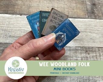 Printable Wee Woodland Folk Mini Books, Gnomes, Fairytale (Digital Download)