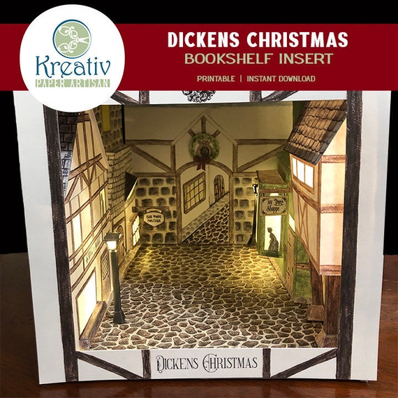 Bookshelf Insert Dickens Christmas Christmas Carol Book - Etsy