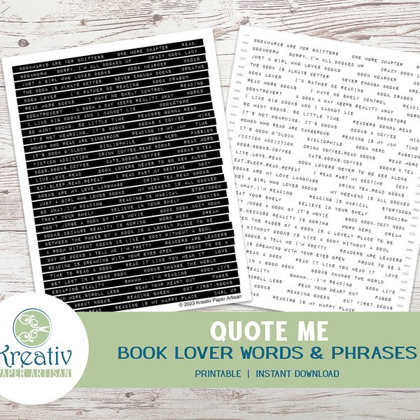 Words and Phrases - Etsy