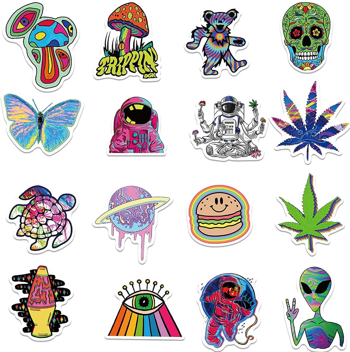 Trippy Hippie Stoner Stickers Laptop Stickers Phone Case Etsy