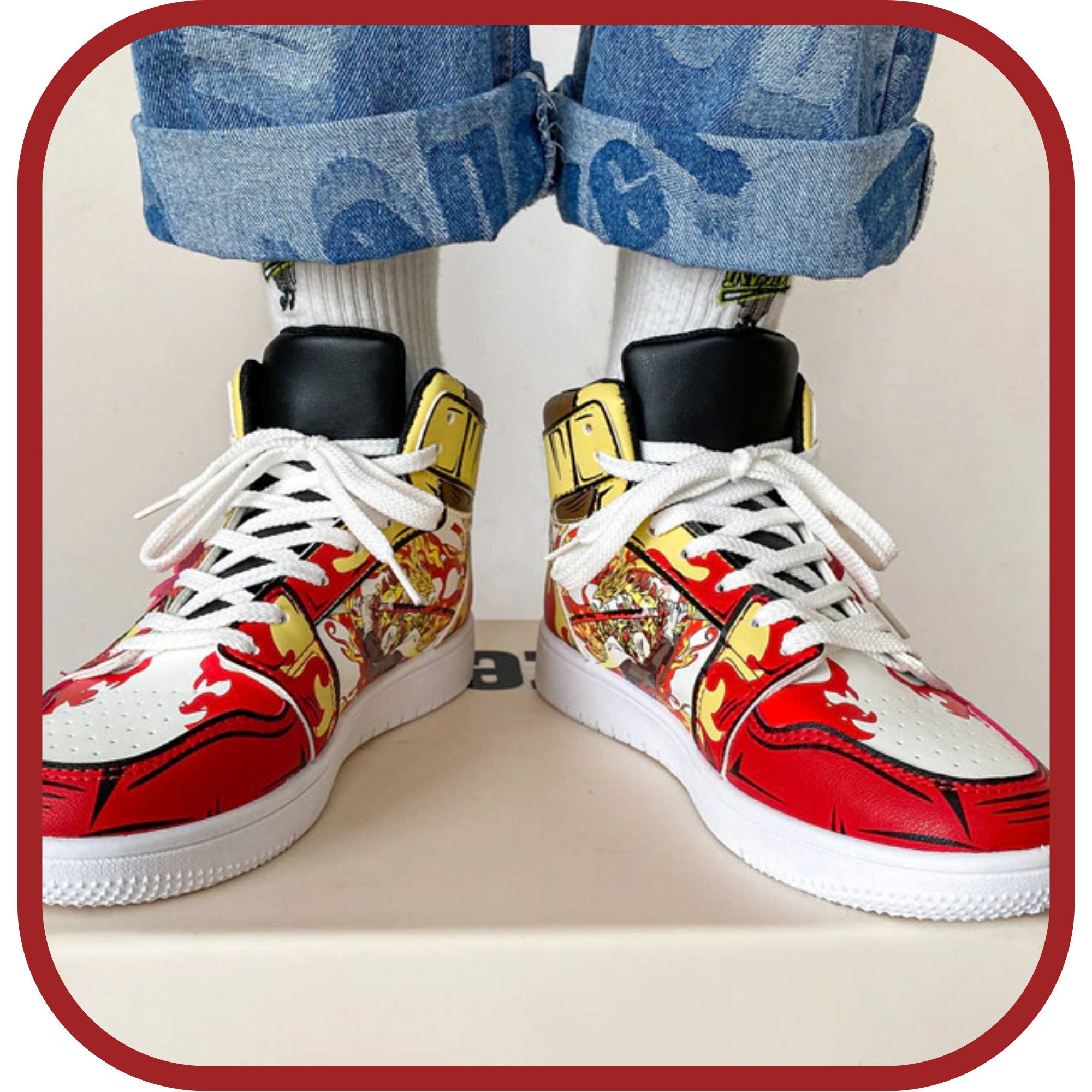Anime Sneakers Anime Custom Shoes Anime Mens Casual - Etsy