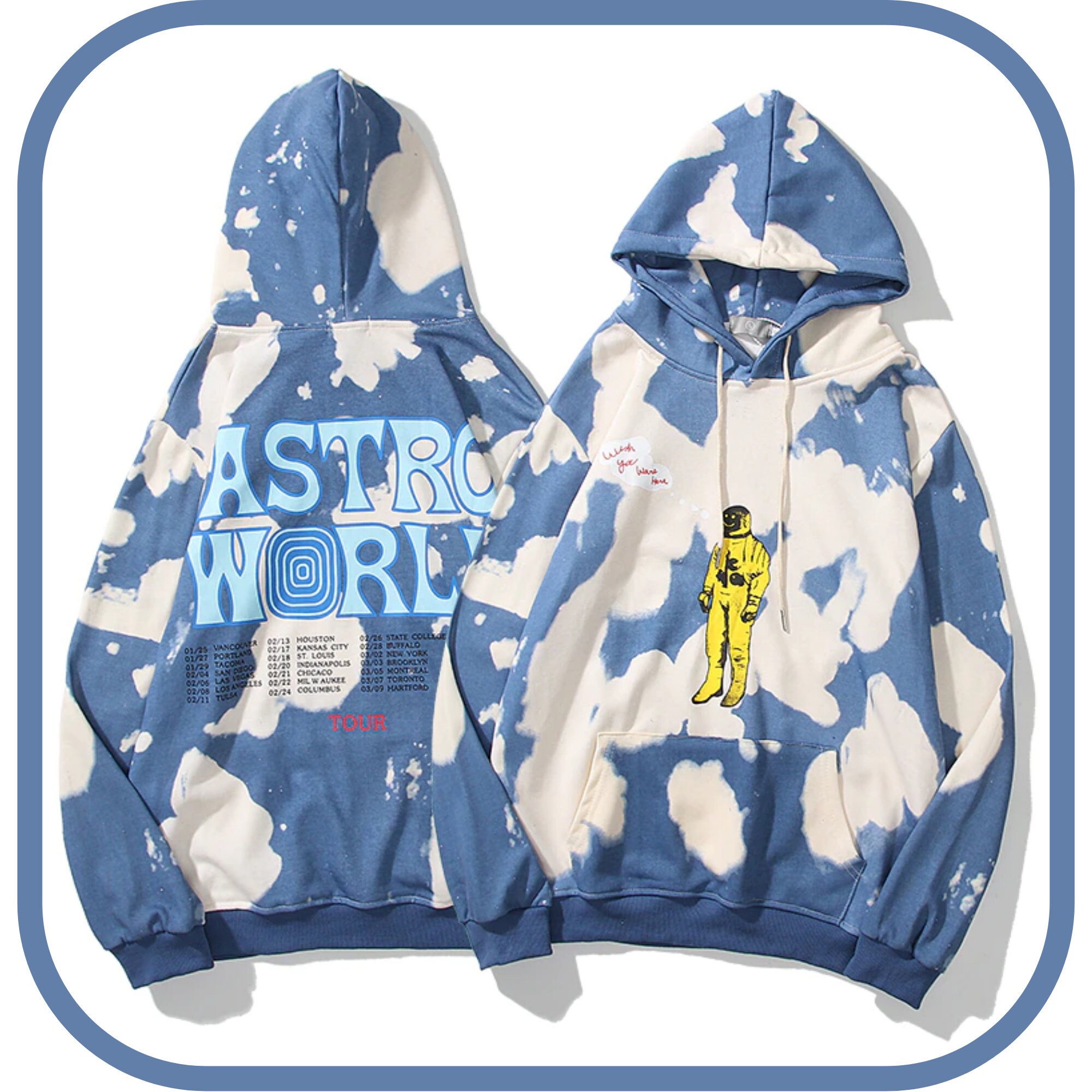 astroworld hoodie tie dye