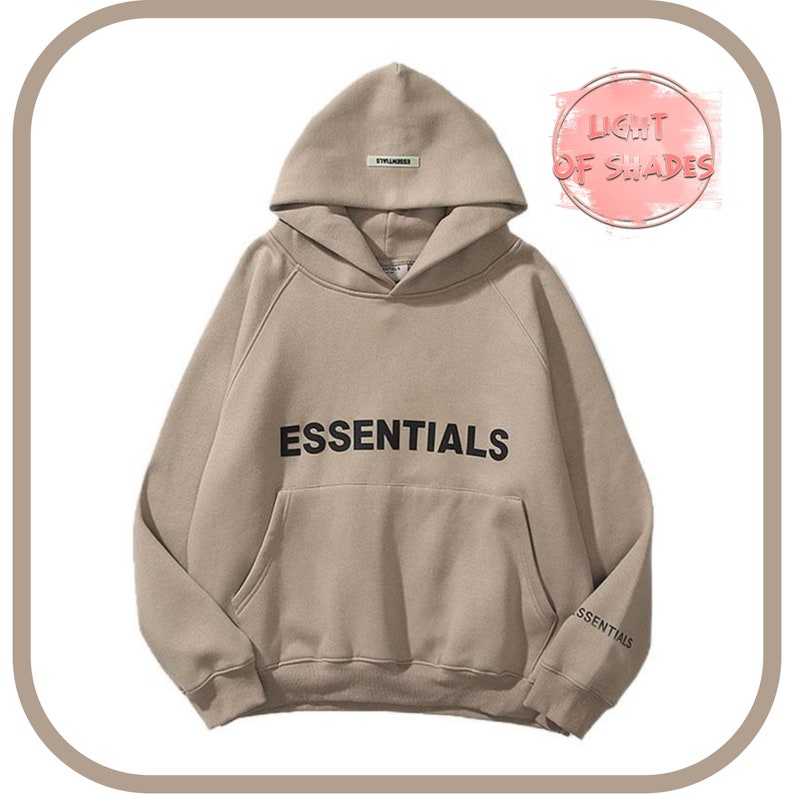 Essentials Hoodie | Fear of God Hoodie | Fear of God Sweatshirt | Justin Bieber Fan Merch | Music Fan Streetwear Oversize Pullover 