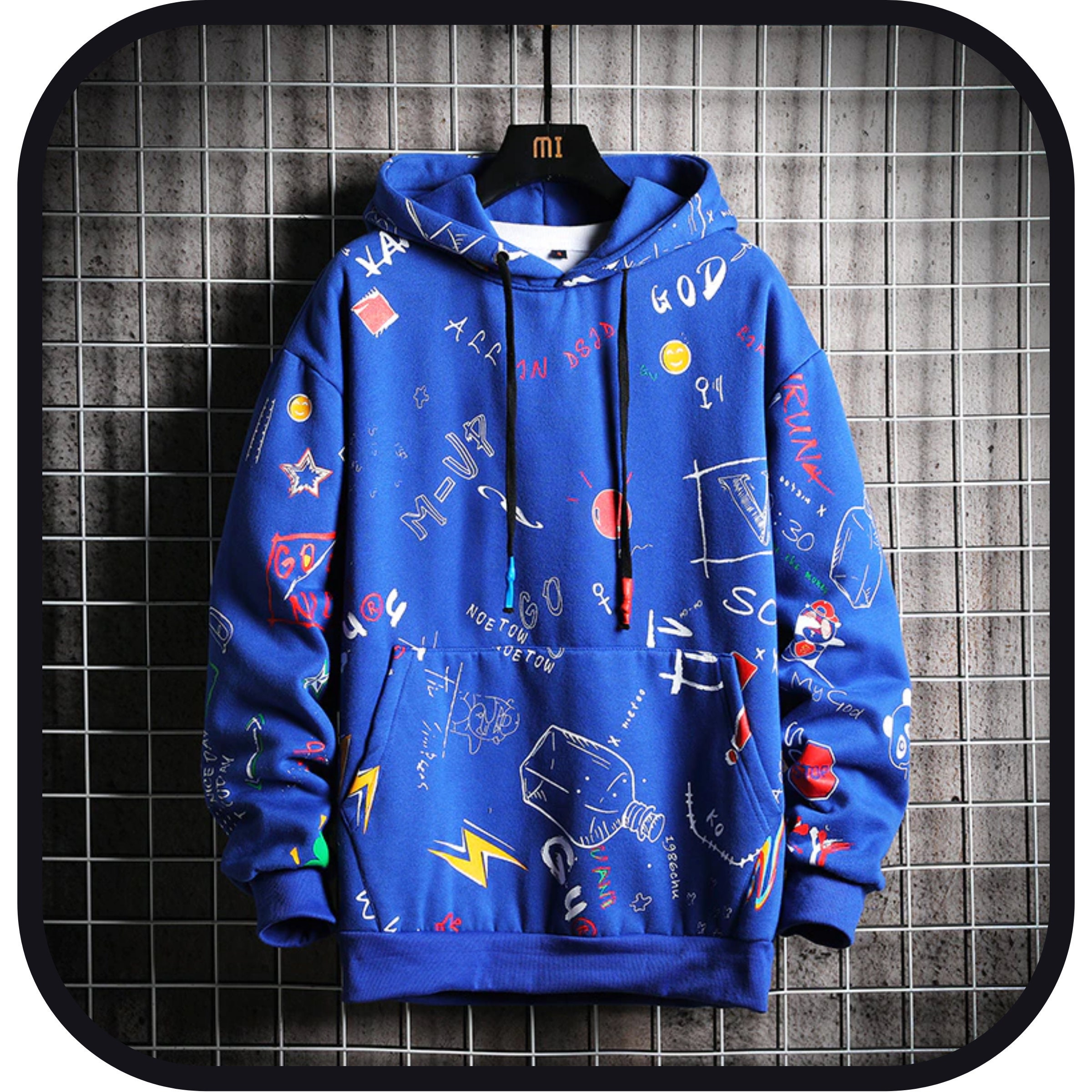 Ruyam Men Sweatshirt Trendy Streetwear Hip Hop Oversized Graphic Crewneck  Sweatshirts For Men Pullover.