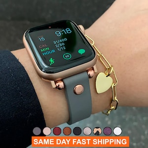 Slim Apple Watch Leather Band 41mm 38mm 42mm 45mm 46mm 49mm, Slim Leather Apple Watch for Women, For Series 11 10 9 8 7 6 5 4 3 2 1 Ultra SE