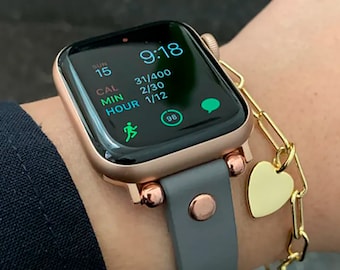 Slim Apple Watch Leather Band 41mm 38mm 42mm 45mm 46mm 49mm, Slim Leather Apple Watch for Women, For Series 11 10 9 8 7 6 5 4 3 2 1 Ultra SE